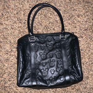 Loungefly Disney Parks Black Embossed Mickey Purse
